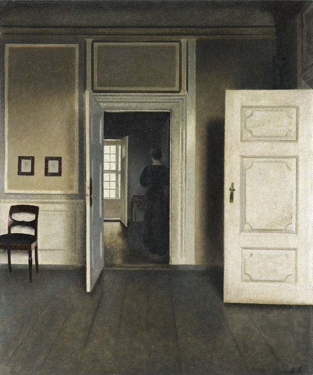 interior, strandgade 30 by vilhelm hammershøi